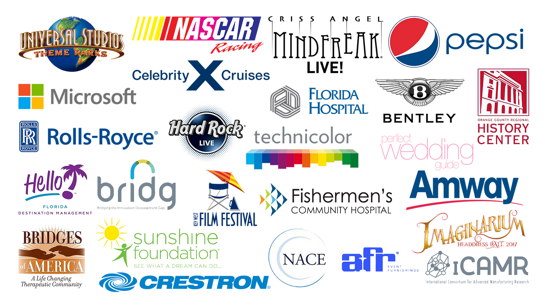 Illuminating Magic client and partner logos